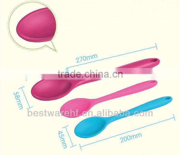silicone spoon with stainless steel handle