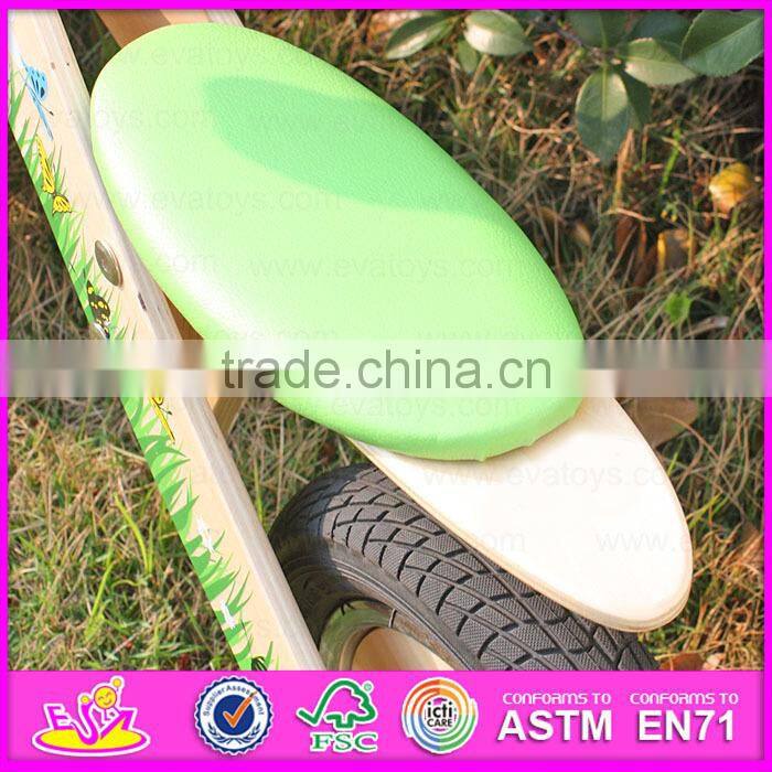 2015 Latest wooden balance bike for kids,wooden toy balance bike for children,Comfortable Safe balance walking bike toy W16C114