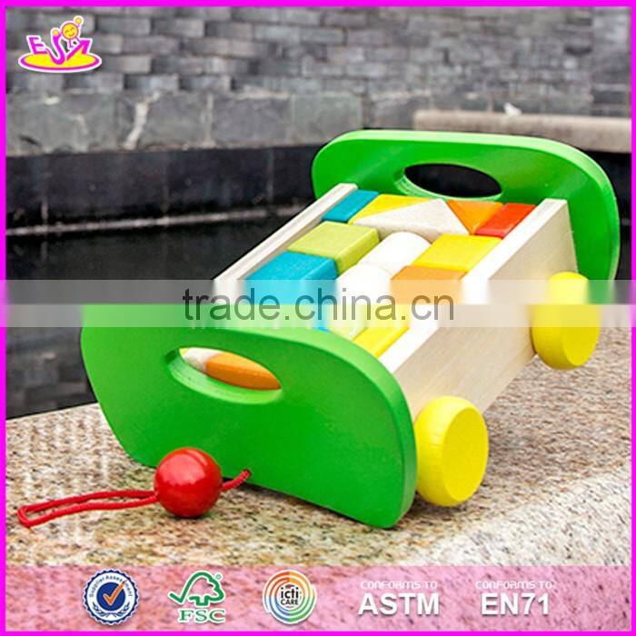 2017 New design best preschool construct wooden blocks toys for kids W13C034