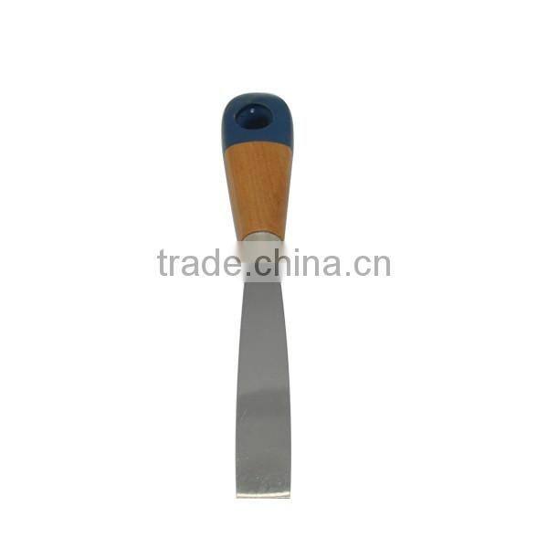 20mm blue head wooden handle carbon steel blade putty knife scraper