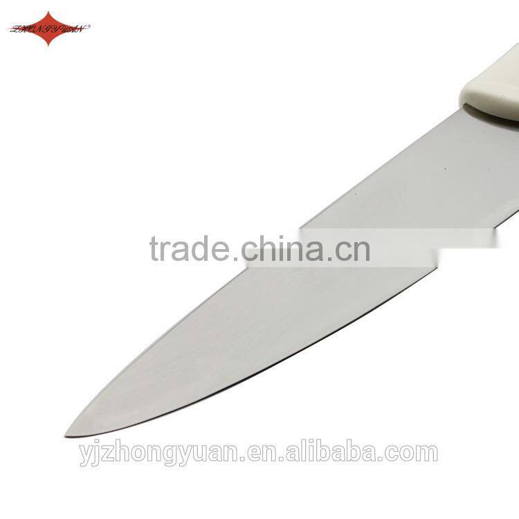 ZY-B1127A 10 inch food grade chef knife kitchen knife with comfortable white PP handle