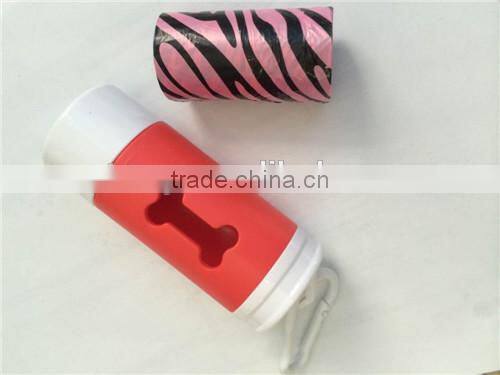 colorful plastic pet waste bag,doggie clean-up bags with dispenser