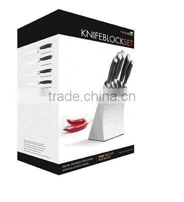 carving knife set with magnet block