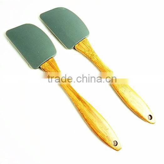 12083 Silicone Spatular scraper Silicone Cream Spatular with wooden Handle