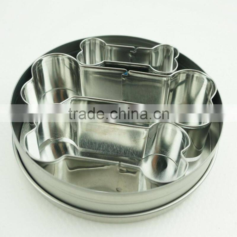 47096 3pcs dog bone stainless steel cookie cutter set