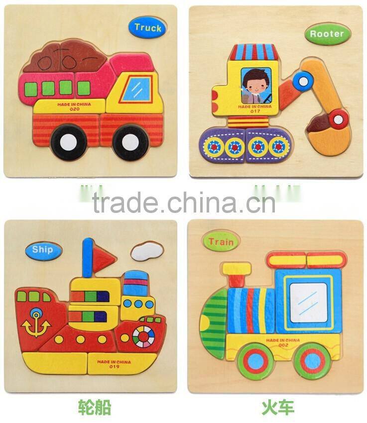 Animals Shapes Wooden Jigsaw Puzzles For Children Intelligence Educational Toys