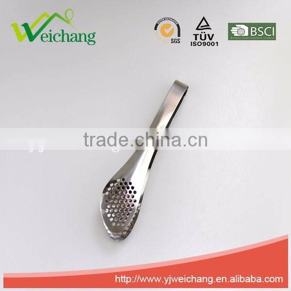 WCTS65 stainless steel tomato tong food tong clip TPR handle