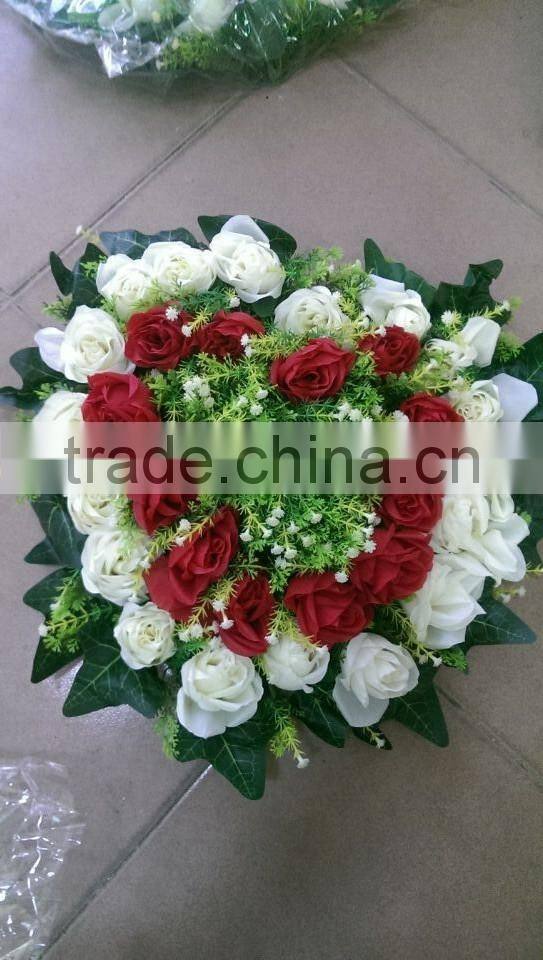 40*38cm real touch silk cloth artificial flower wall wedding backdrop decoration