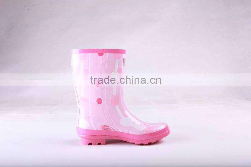half style rubber rain boots for woman