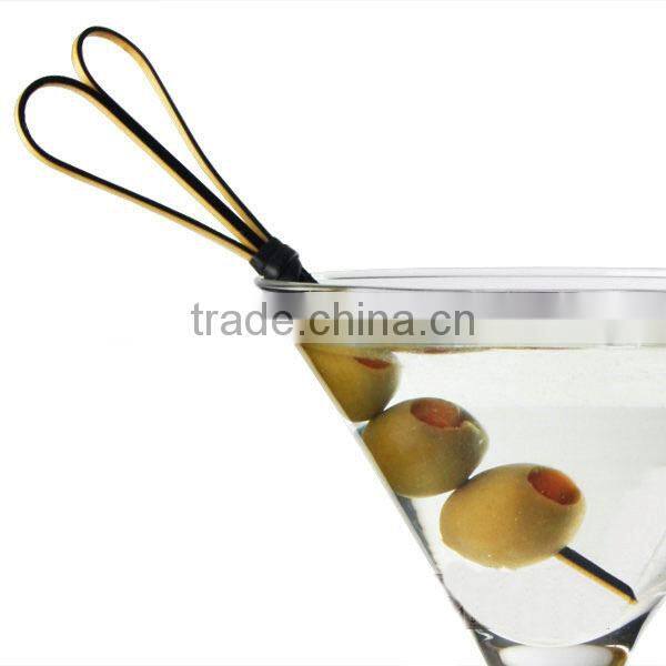 New product 2016 decoration cocktail color bamboo skewers