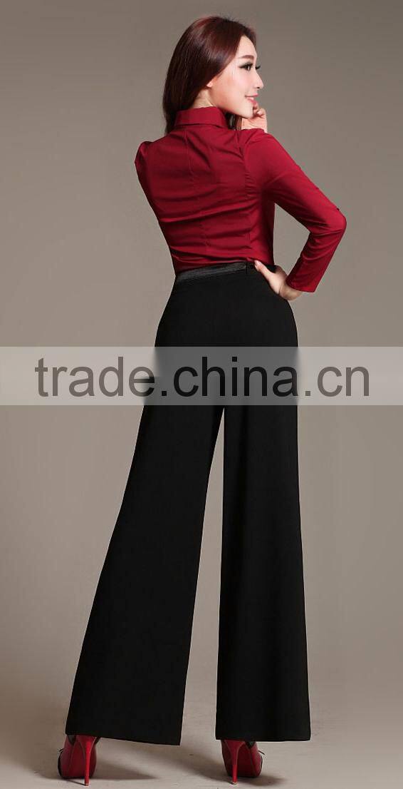 Wholesale women palazzo pants ladies cheap loose baggy pants