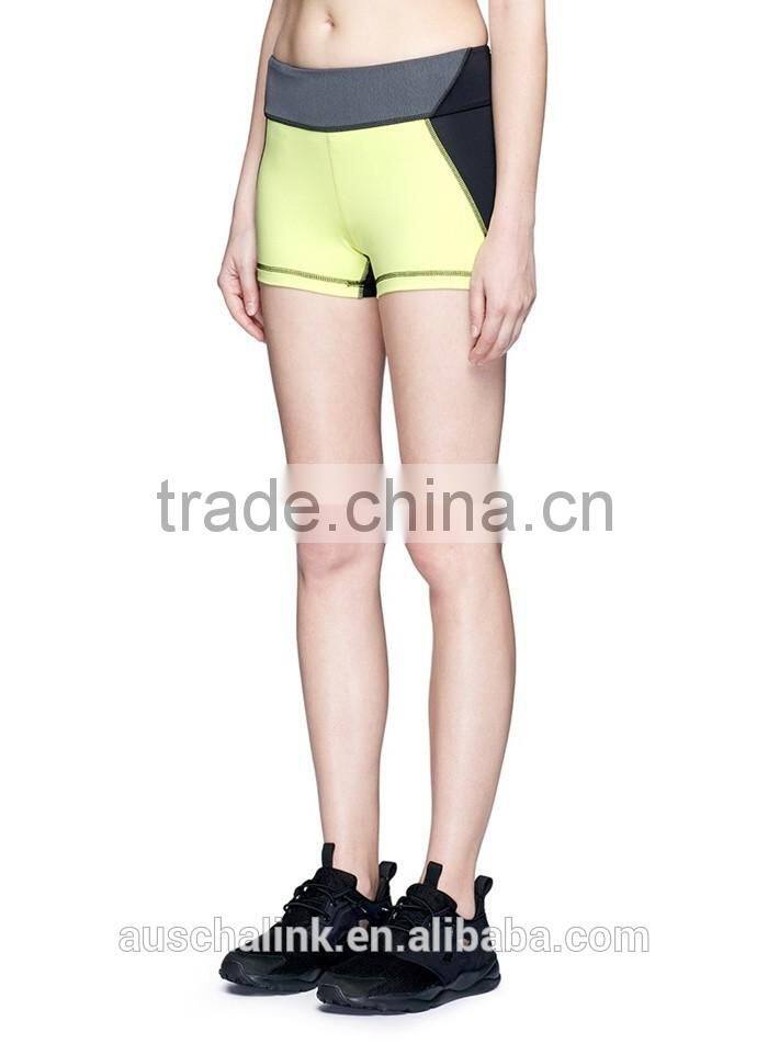 2016 unique design lady neon colourblock mountain bike shorts customized