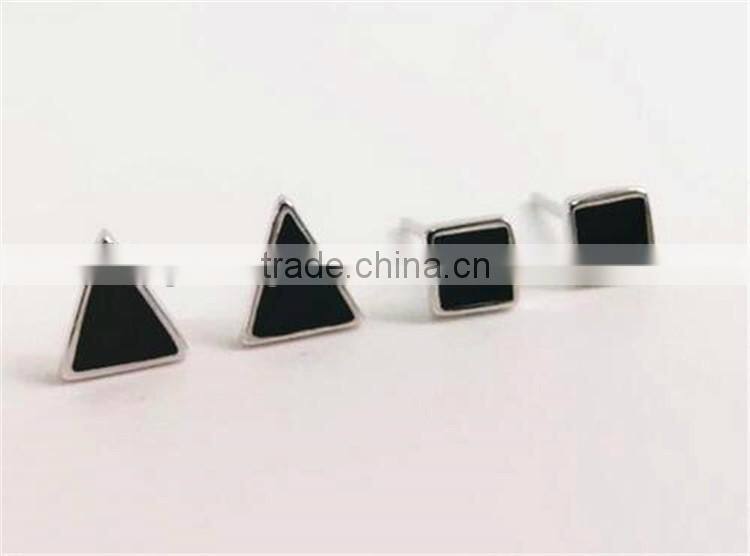 Fashion 925 Sterling Silver CZ Classical Shaped Earrings