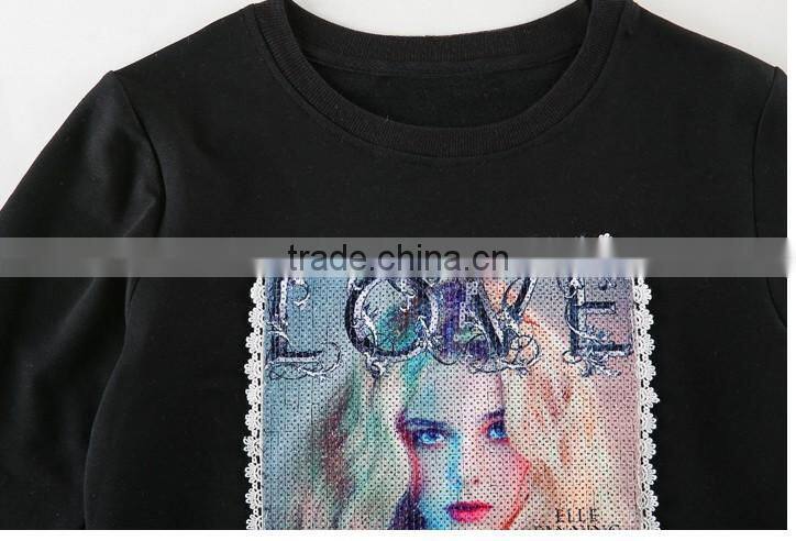 Plus size women sweater brand OEM service spring antumn European simple fashion style