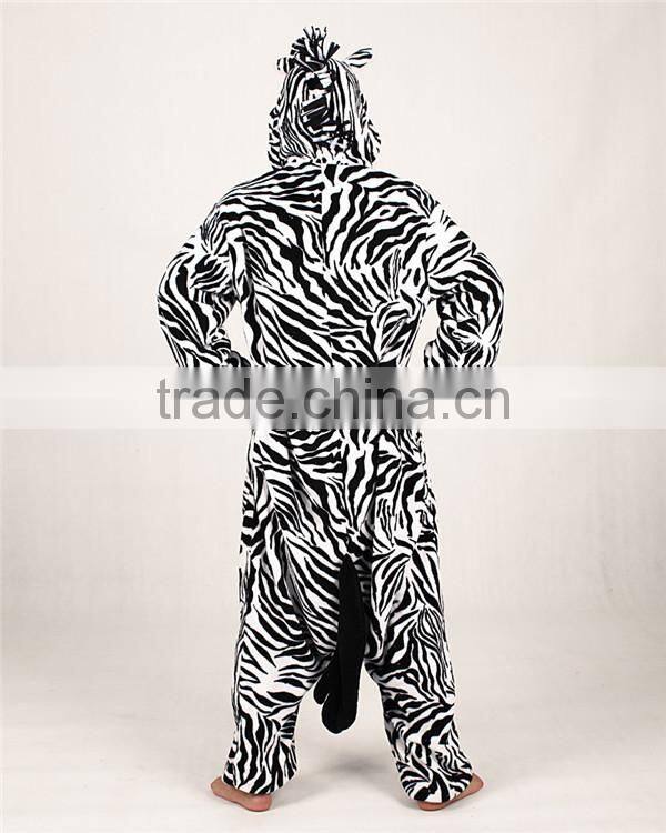 footless polyester Fleece plus size animal adult onesie pyjamas