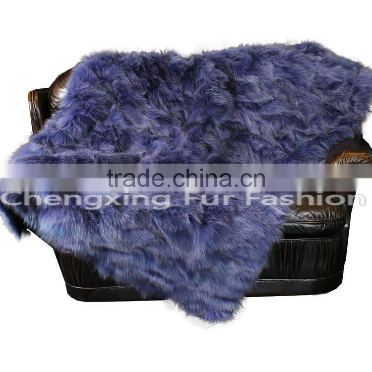 CX-D-117 Blanket Baby/Baby Real Fox Fur Blanket Custom Blanket