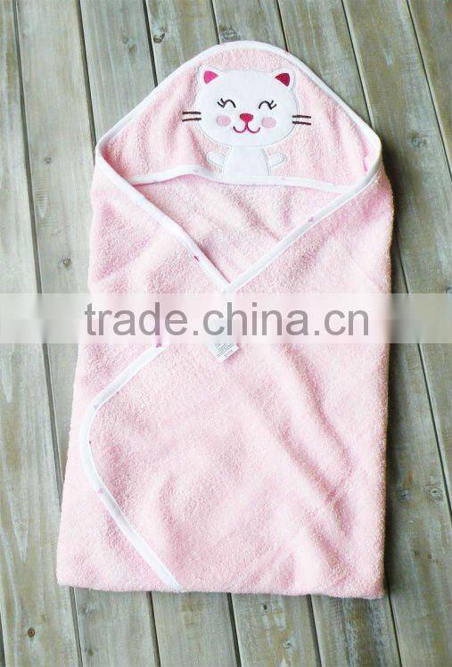 2011 summer mom and bab baby clothes 100% cotton hooded embroider baby towel