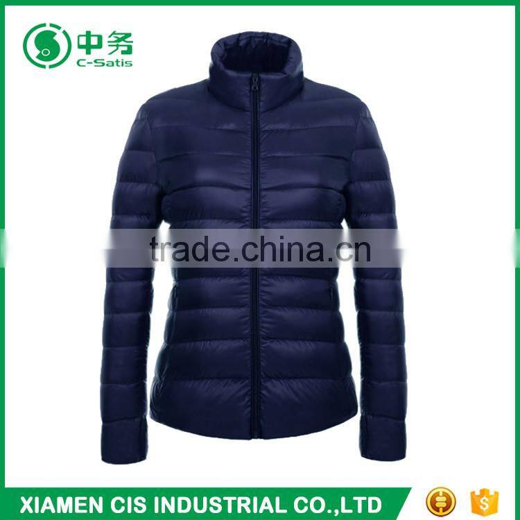2017 New Product Comfy Windproof Women Winter Ultra Light Down Jacket