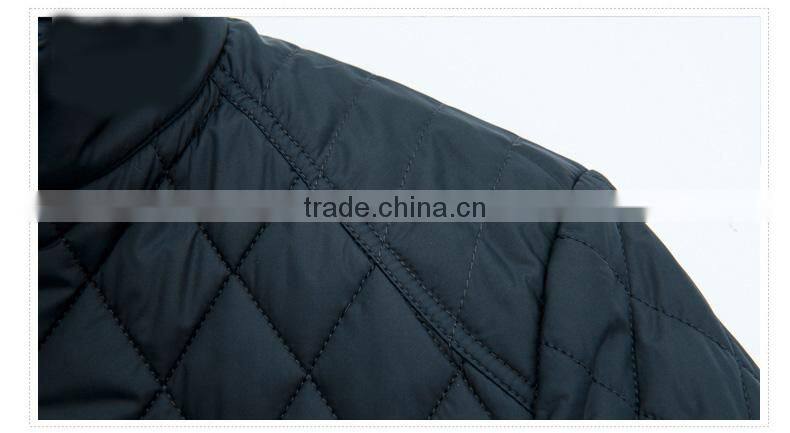 New Design Men Business&Leisure Wearing Stand Collar Simple Quilted Padding Jacket
