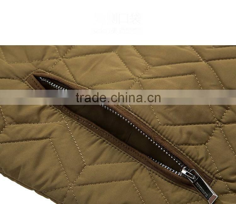High Quality Mens Quilting Padded Jacket With Elbow Patch