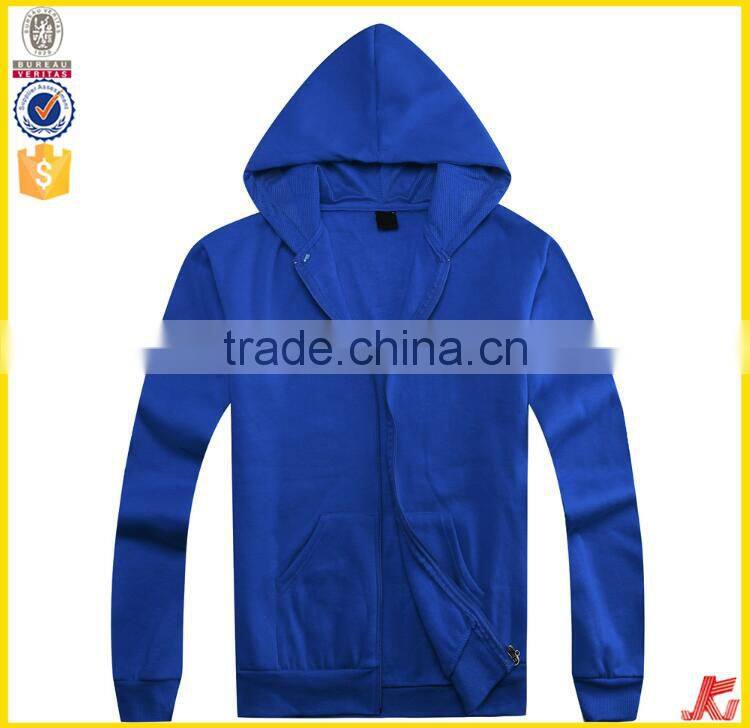 OEM/ODM wholesale Contrast color OEM service men's zipper-up hoodies with your own logo KHI-003