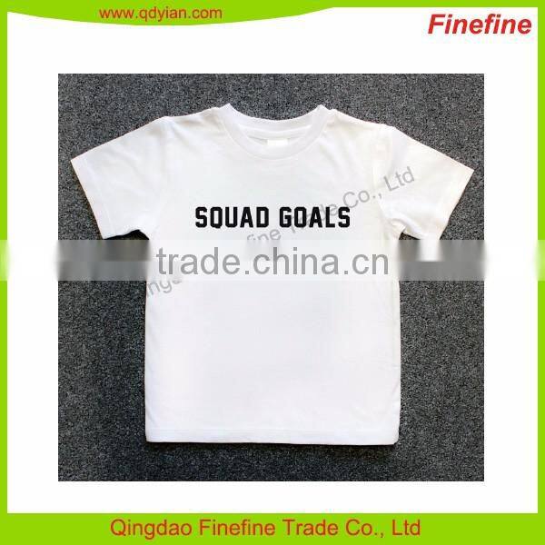 Age 1-7 Years Old Summer Organic Cotton Single Jersey 160gsm Baby Kids T Shirt