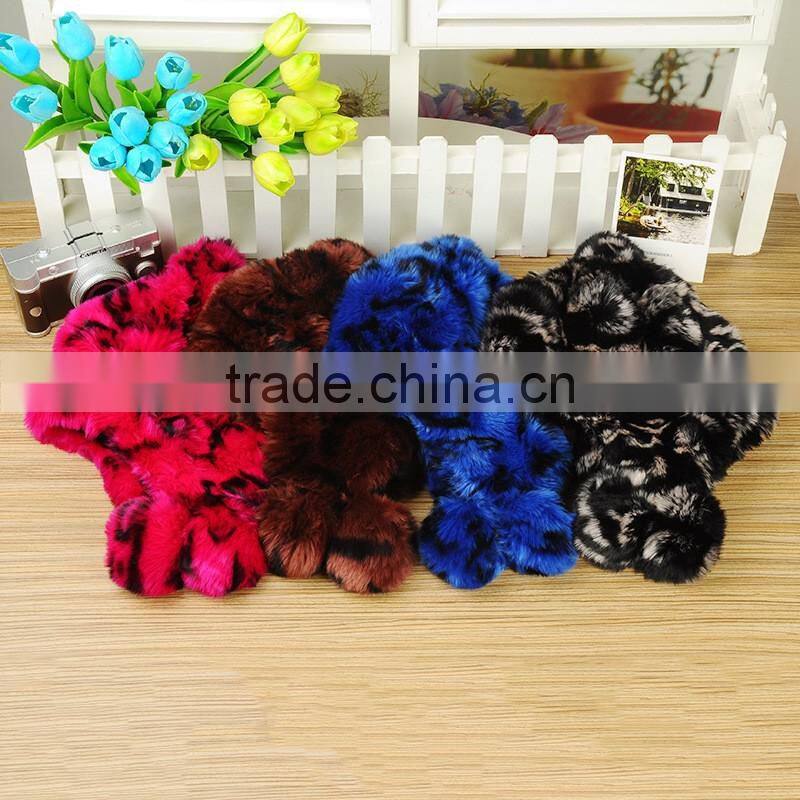 New Hot Faux Fox Fur Knitted Beanies Cap Winter Hats For Women Cute Fashion