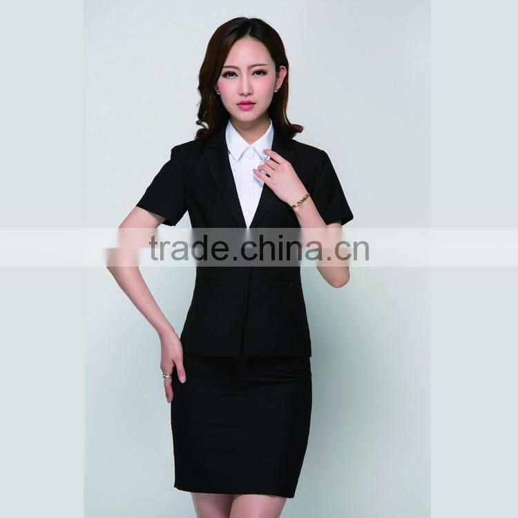 Hotel Lobby Manager Uniform Woman Short Sleeve Hotel's Skirt Suits