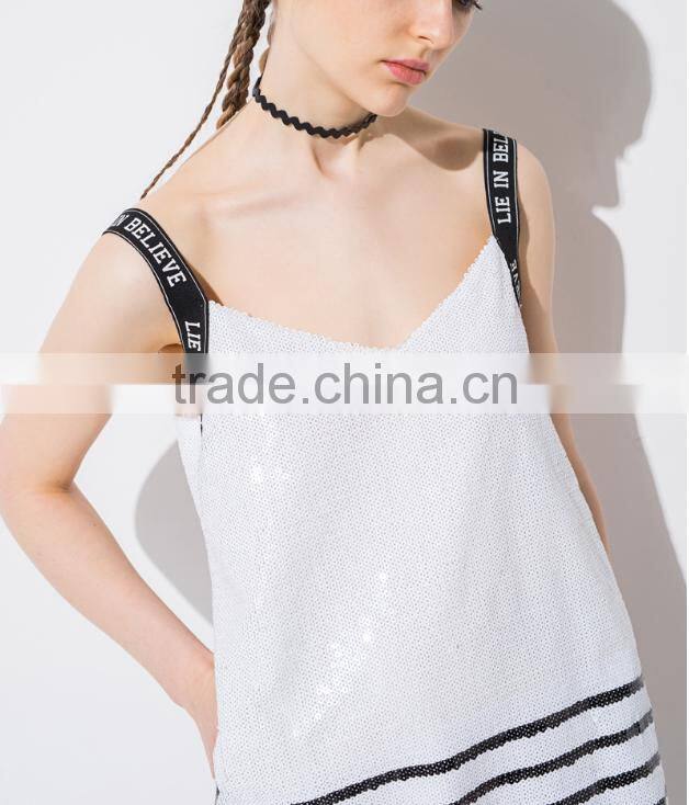 Women Sexy White Stripes Dress Bodycon Dress Mini Striped Cami Slip Dress
