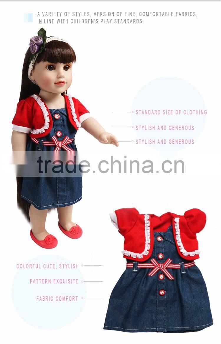 Alibaba china supplier with low price fashionable new lovely sewing 18 inch doll clothes