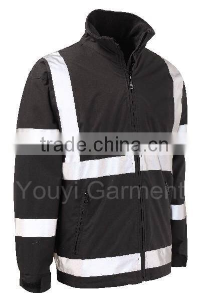 custom polyester cotton safety jacket with 3m reflective tape