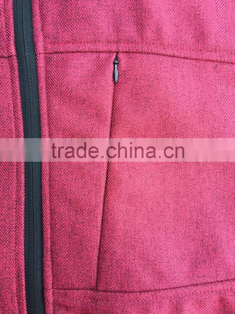 100% Ployester hot sale without hood hiking softshell women jacket