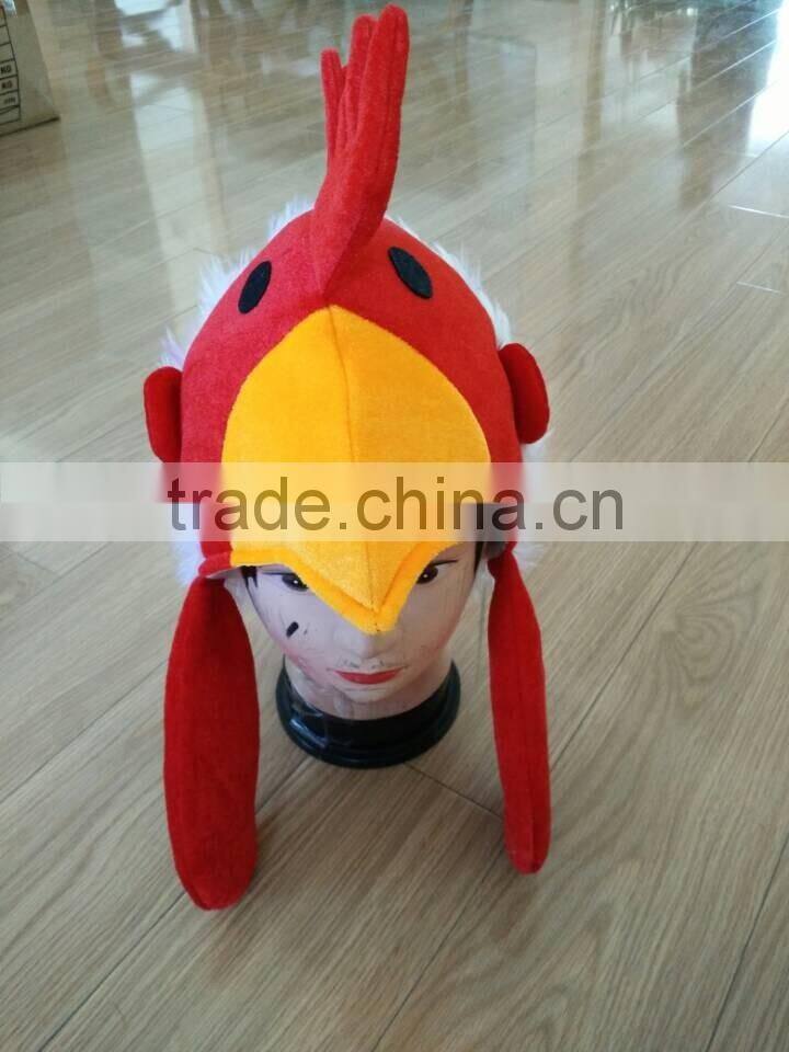 Factory Professional Customized Rooster Plush Mask Hat
