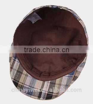 fashion british style grid beret caps for men