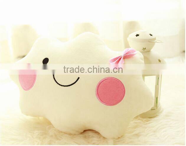 Hot sale new plush toys white cute cloud shape plush toys cartoon plush pillows