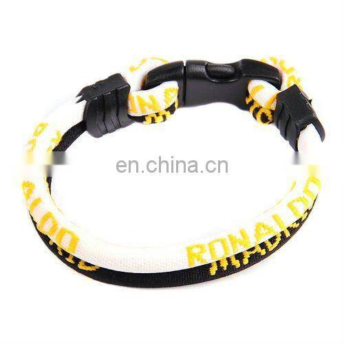 Hot sale Ge & titanium silicone bracelet with stainess steel magnet buckle