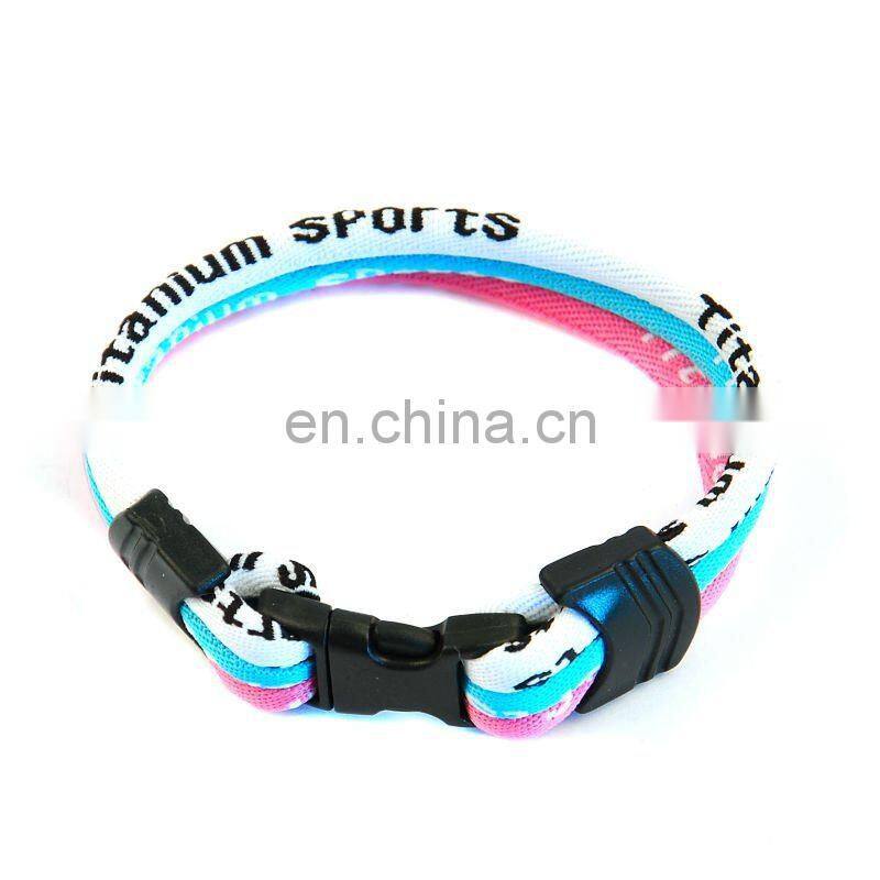 Hot sale Ge & titanium silicone bracelet with stainess steel magnet buckle