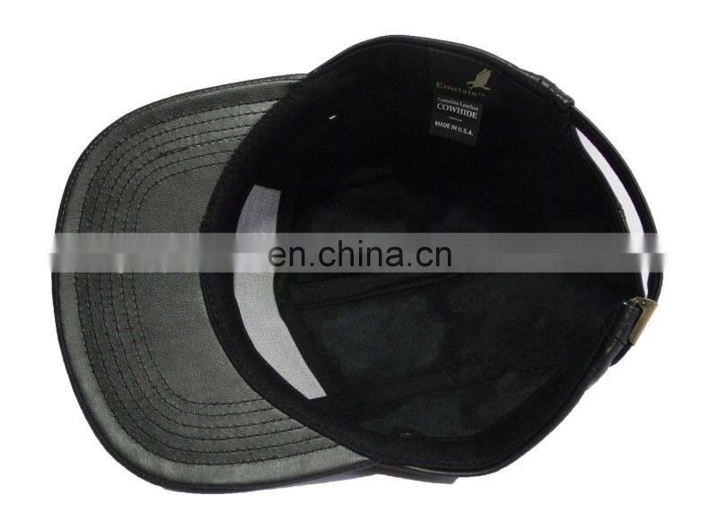 Western popular black leather hat