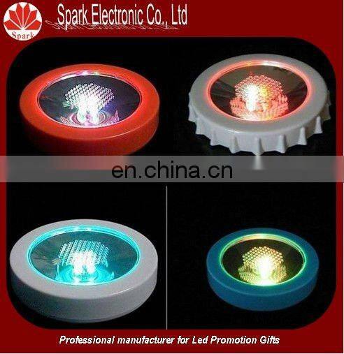 super thin flash blinking LED flashing coaster