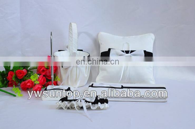 Elegant white Butterfly Knot wholesale guest book set wedding accessories