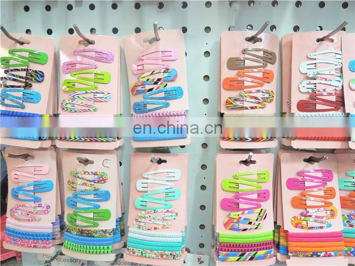 Hot Sale Printed elastic pony kids hair accessories set