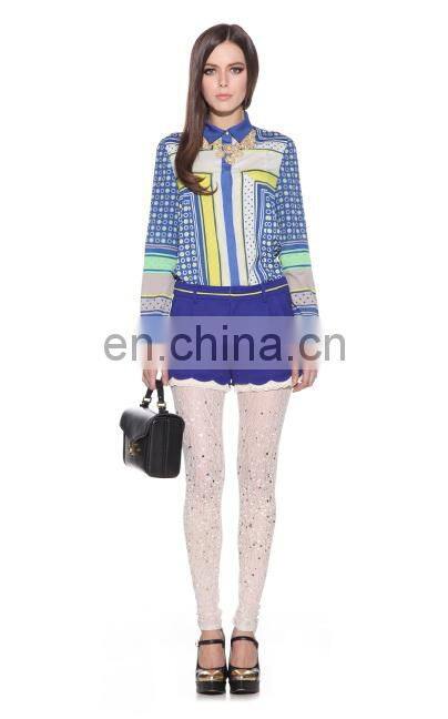 Fashion special irregular design fashion highwaist butterfly waistband short pants