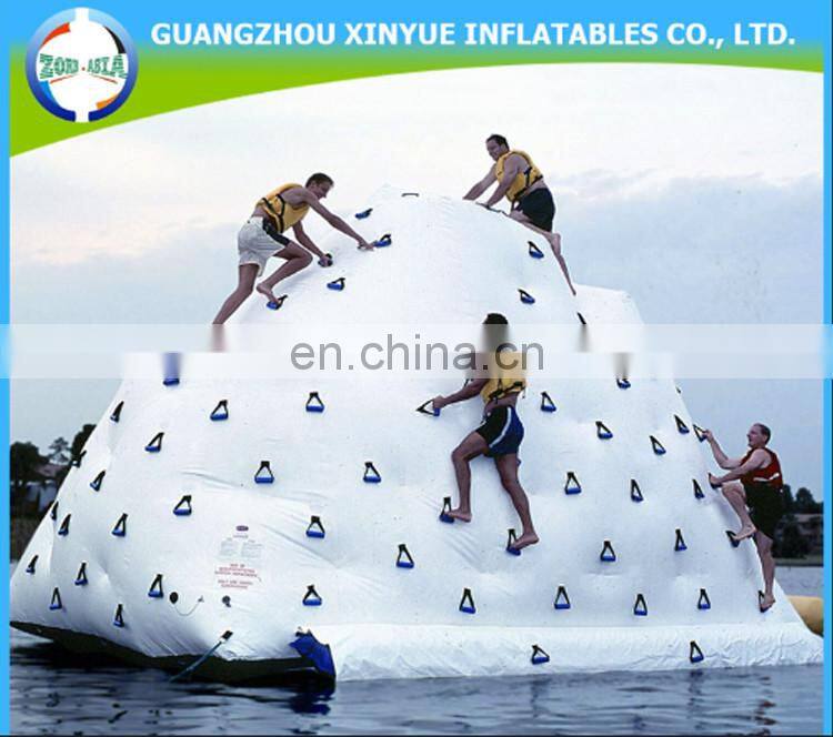 Hot sale kids safty inflatable iceberg inflatable water rock climbing wall