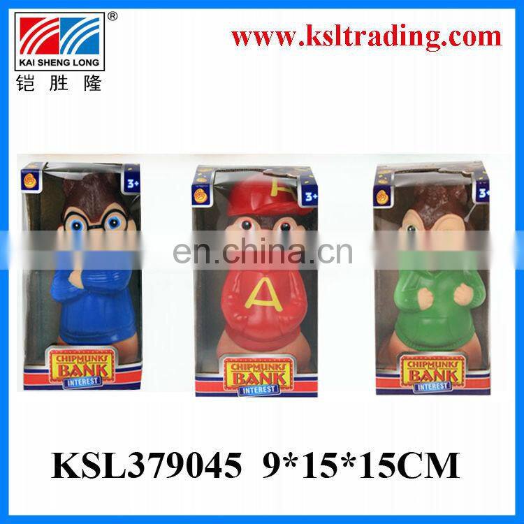 Cartoon style lovely chipmunks money bank