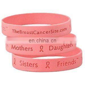 Promotional Debossed inkfilled logo cheap silicone wristbands