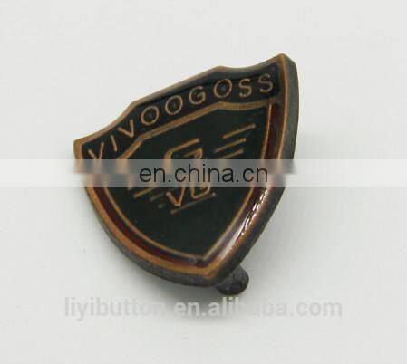 Fashional decorative metal plate with enamel handbag logo metal plate