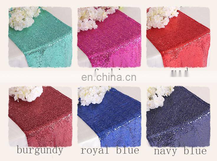 sequin table runner for banquet decoration