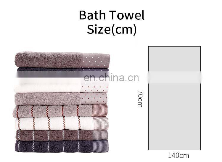 Yiwu factory high quality cozy textile water ripple design jacquard textile bath towel 70x140CM