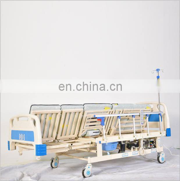 Medical bed with the function of back up and leg down with roller household bed