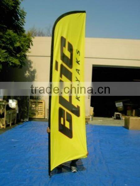 Hot selling polyester teardrop beach flag,advertising beach teardrop flag